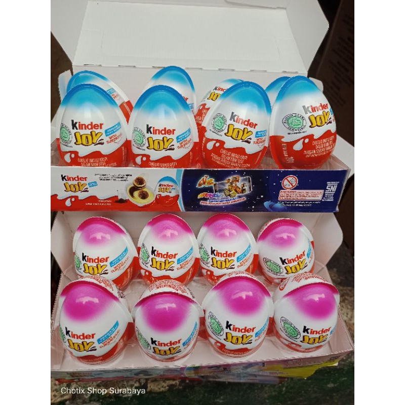 

kinderJoy 1box isi 8telur kinder Joy coklat