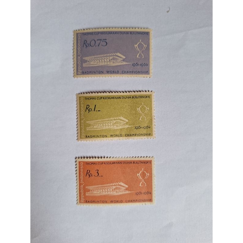 

perangko kuno seri Thomas cup 1964