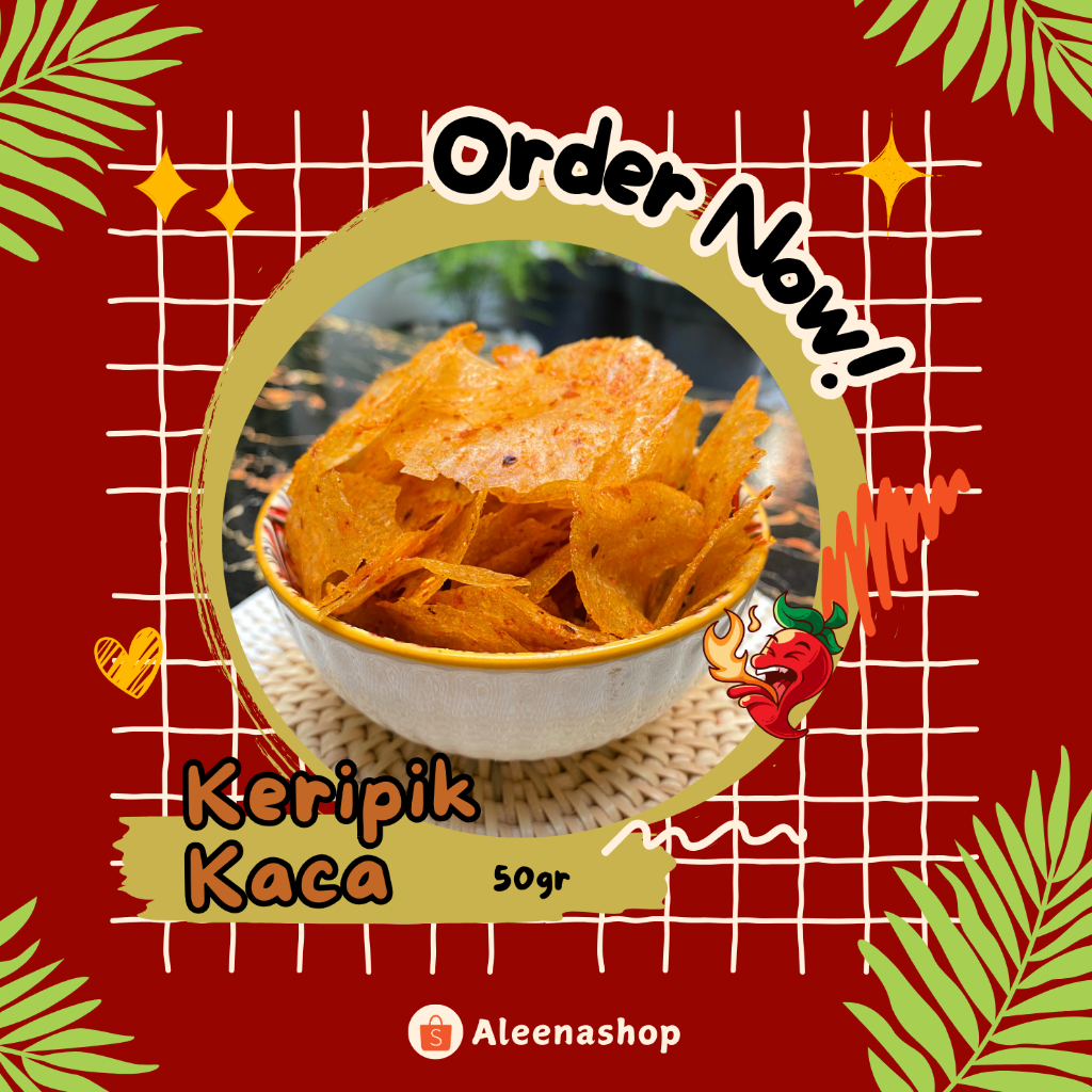 

KERIPIK KACA (KRIPCA) PEDAS GURIH RENYAH | 50gr