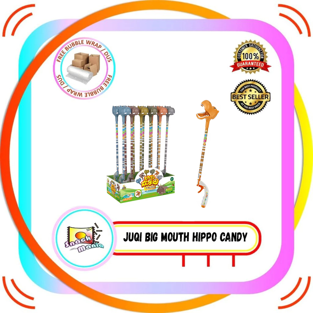 

Juqi Big Mouth Hippo Candy Toys 8 gr Permen Mainan