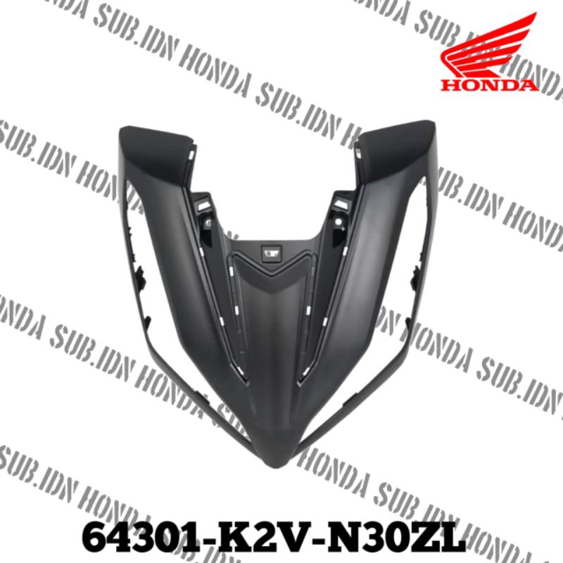 Cover Tameng Depan Hitam Doff Honda Vario 125 eSP K2V -64301K2VN30ZL