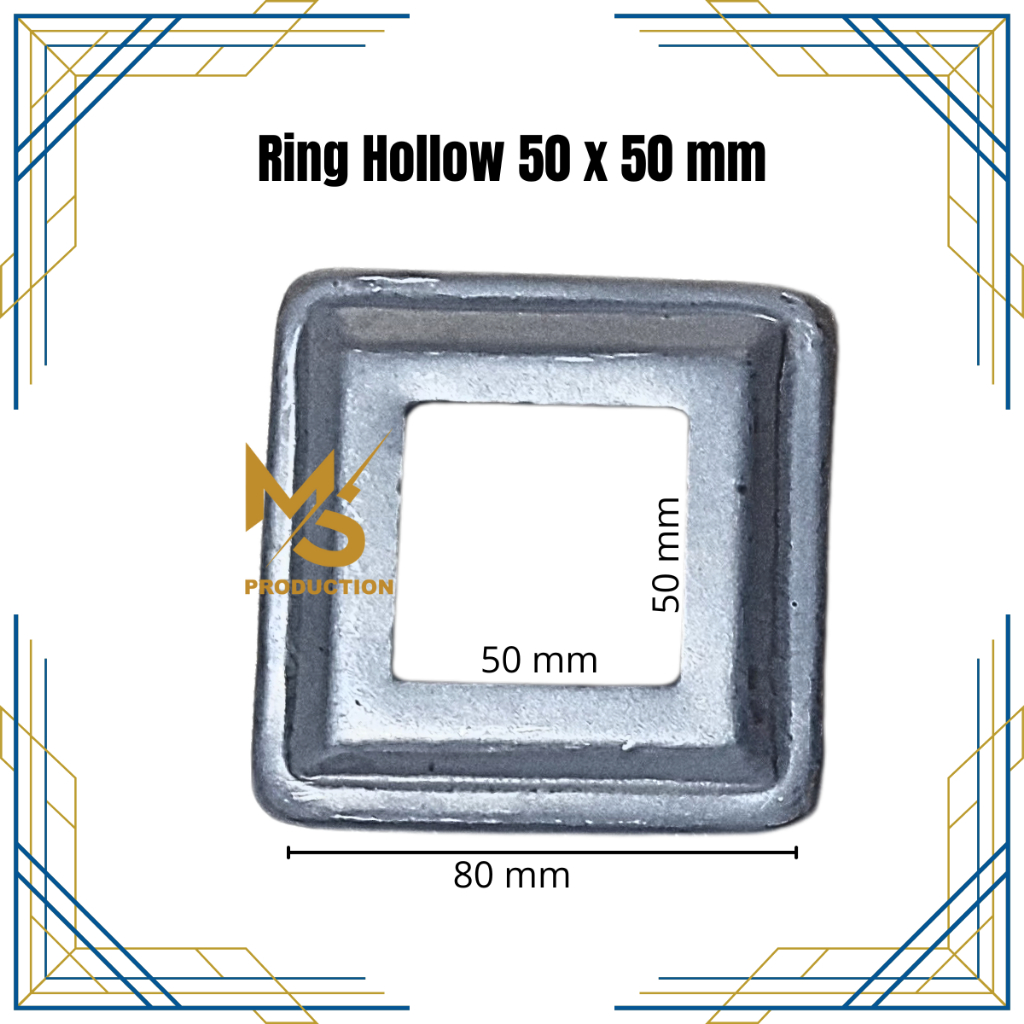 Ring Hollow 50x50 Tapak Hollow Minimalis Ornamen pintu Pagar Besi Berkualitas