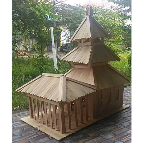 Miniatur Masjid Agung Demak Dari Stik Es Krim//Miniatur Masjid