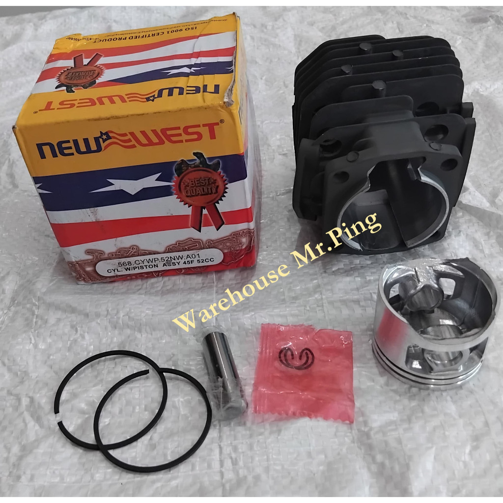 Recomended New West Cylinder Block Set Lengkap Chainsaw Gergaji Mesin 5200 568 588 598