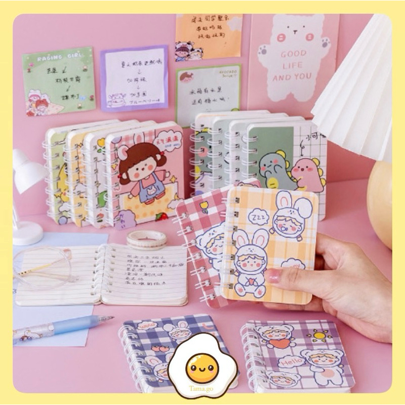 

Buku Tulis Mini A7 Motif Lucu Aesthetic Notebook Ring A7 Mini Notepad Karakter Buku Tulis Ring Kecil A7 Memo Kecil Murah Import