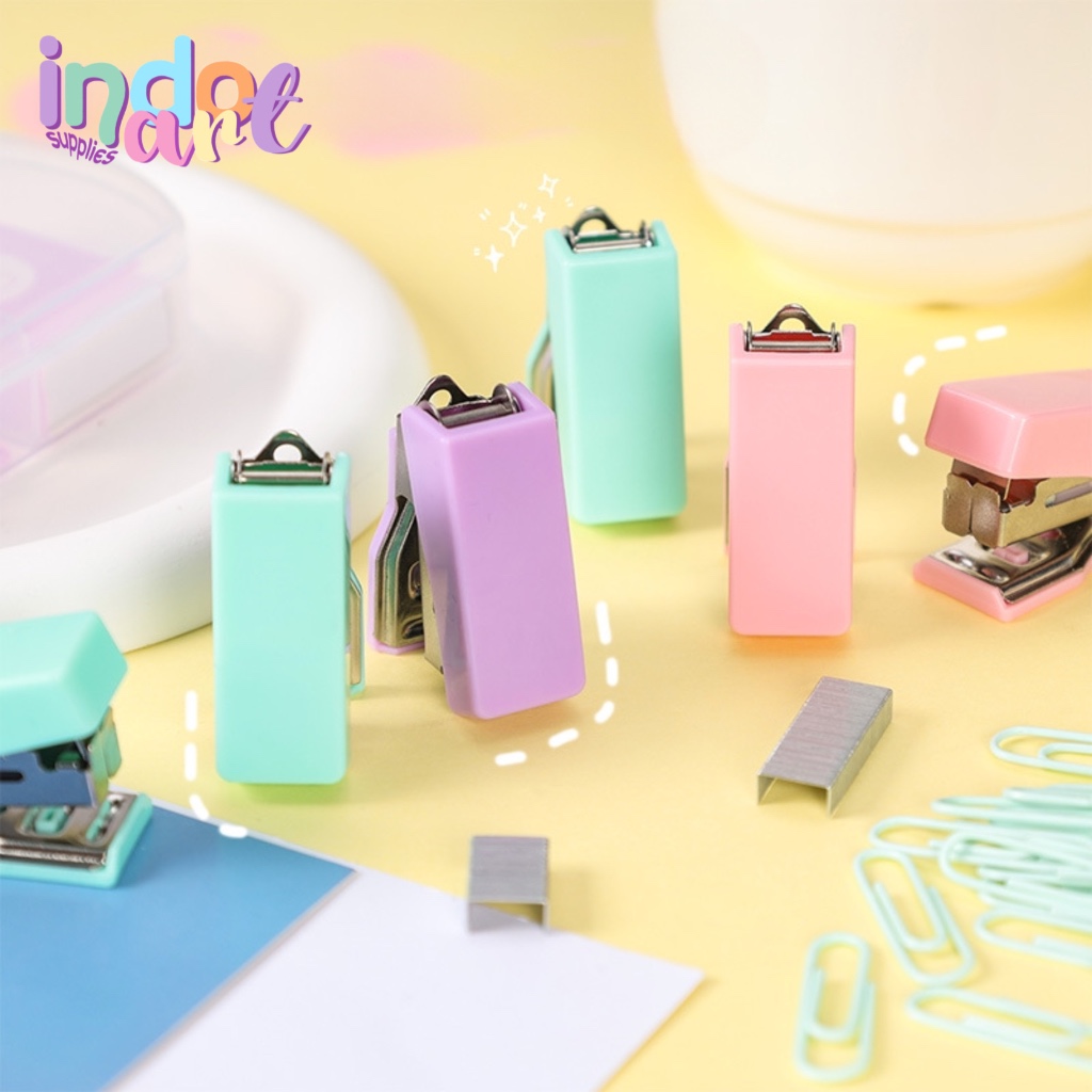 

(IAS) Staples Staples Mini Klip Kertas Push Pin Alat Tulis ATK Pastel Macaron