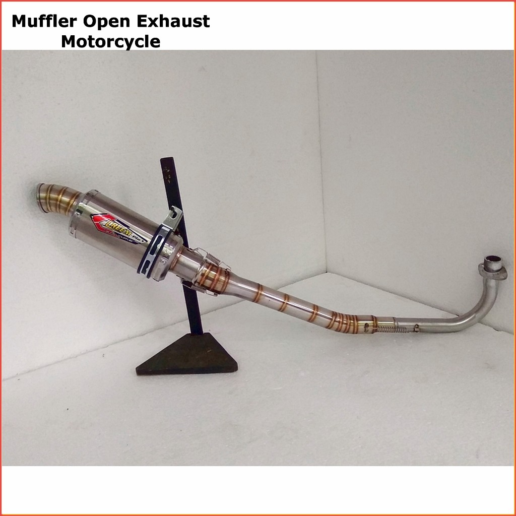 Knalpot Racing Silencer Oval Leher UB Motor bebek 4 Tak mesin 70/90/100/110/115/125 cc