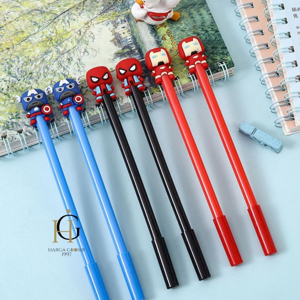 

1PCS PULPEN GEL BULAT AVENGERS SUPER HERO PENA BOLPEN ALAT TULIS SEKOLAH COD