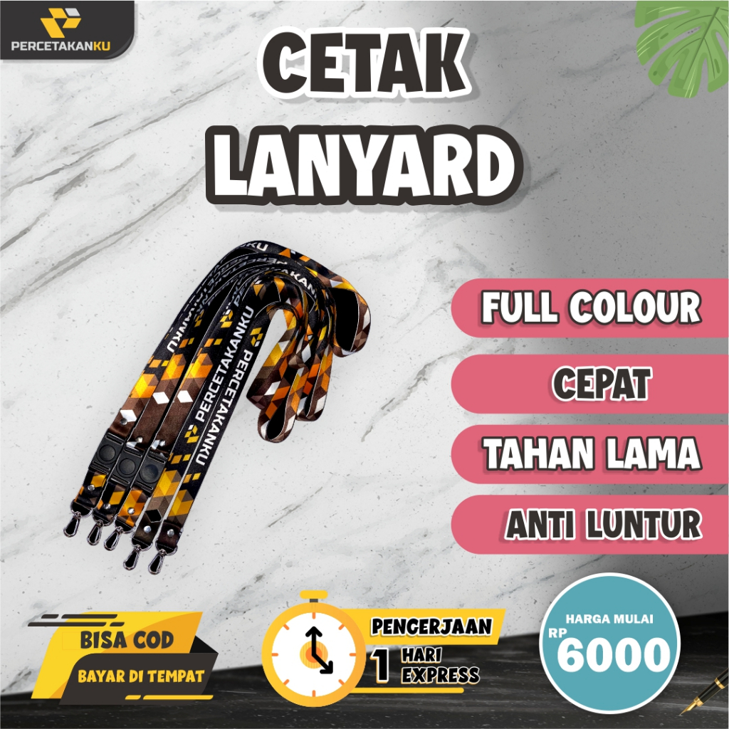 

Tali Lanyard Sublim Print Custom Desain Premium