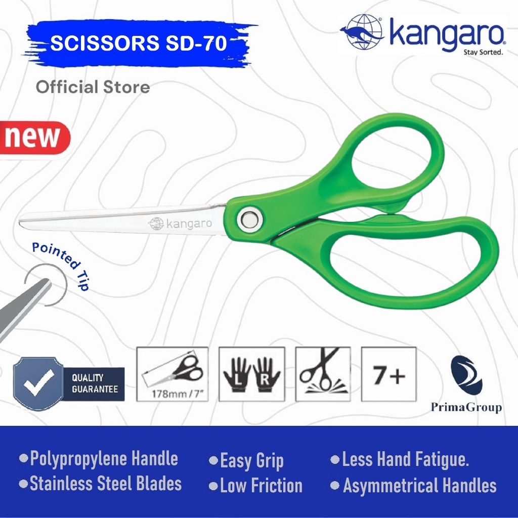 

Gunting Kertas SD-70 / Gunting Kain / Stainless Scissors / Metal Scissors / Gunting 7 inch