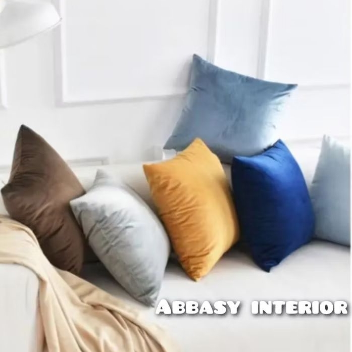 sarung bantal sofa bahan suede premium ukuran 35x35 40x40 45x45 50x50 60x60 bisa riques ukuran dan t