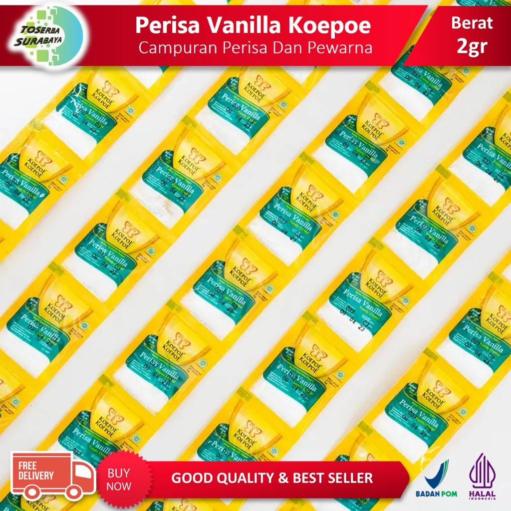 (Per Sachet) PERISA VANILLA KOEPOE KOEPOE Sachet 2gr / Vanili Bubuk Koepoe / Vanila Bubuk