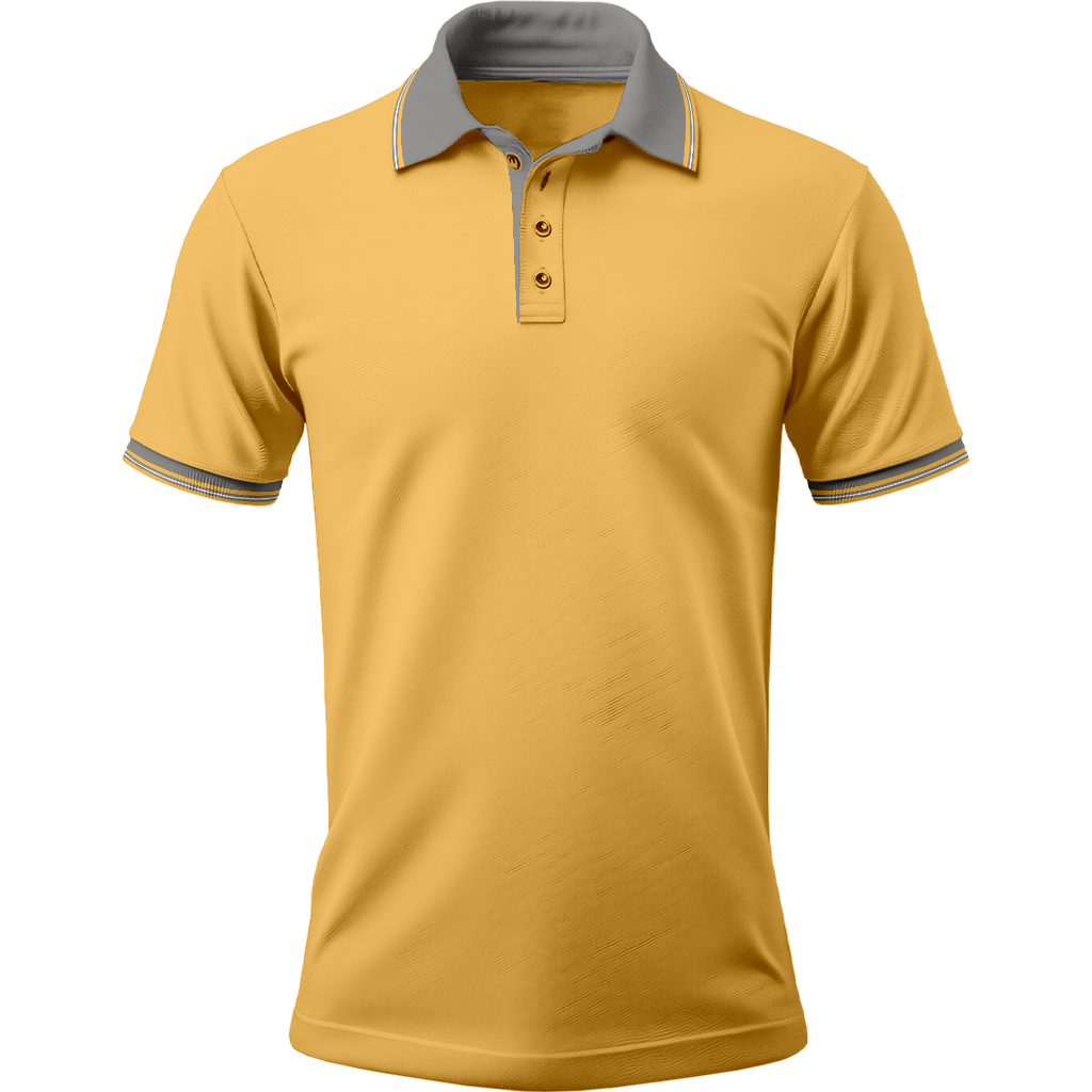 Polo Shirt Polos Kuning Mas / Kaos Berkerah/ Kaos Polo Kuning Mas kerah Abu/ Kaos Polo Lengan Pendek