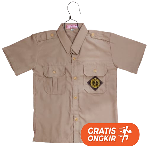 CUCI GUDANG BAJU PRAMUKA LENGAN PENDEK LAKI-LAKI SD BAHAN ADEM PAKAIAN SERAGAM SEKOLAH SD