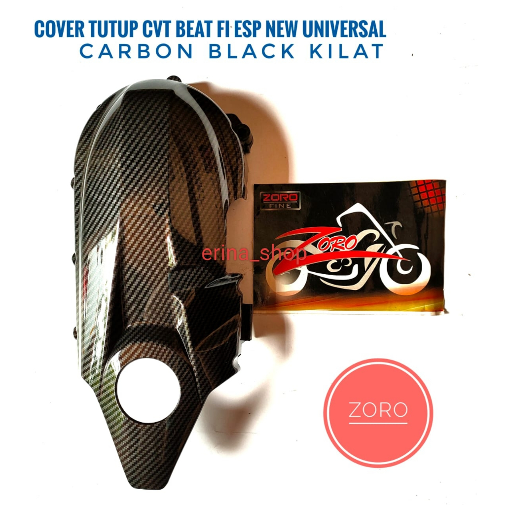COVER CVT  BEAT ESP 2015-2019 CARBON ZORO / COVER CVT MESIN KARBON ZORO MOTOR BEAT ESP 2015-2019