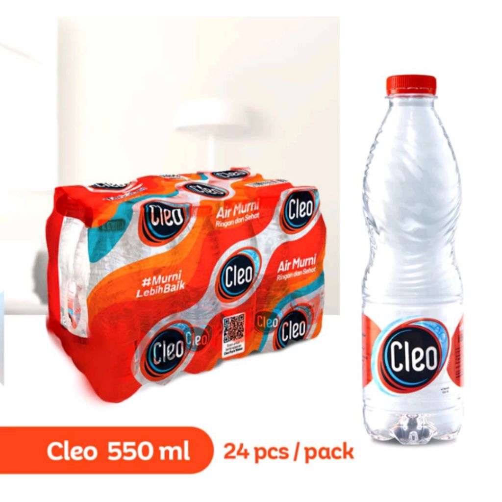 

CLEO BOTOL (550ML / PACK ISI 24 PCS)/AIR MINUM CLEO