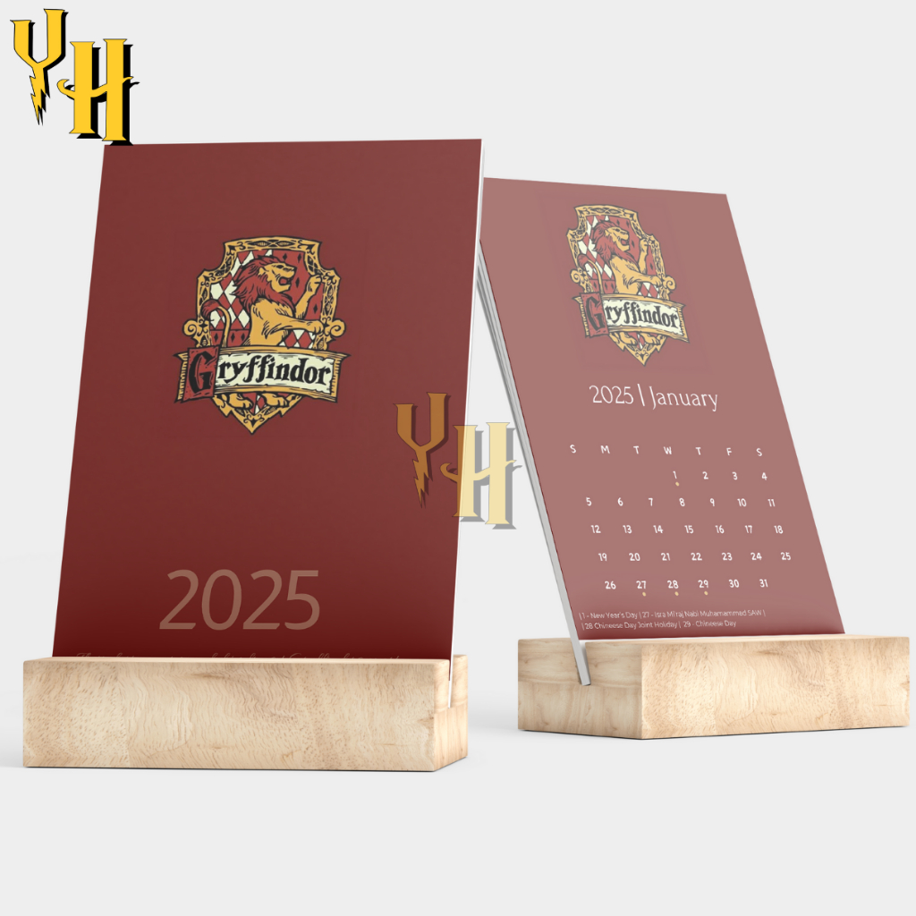 

Kalender Harry Potter (Hogwarts House) 2025 Kalender Meja Stand ukuran 4R 10,2x15,2cm) Desk Calendar - Your House