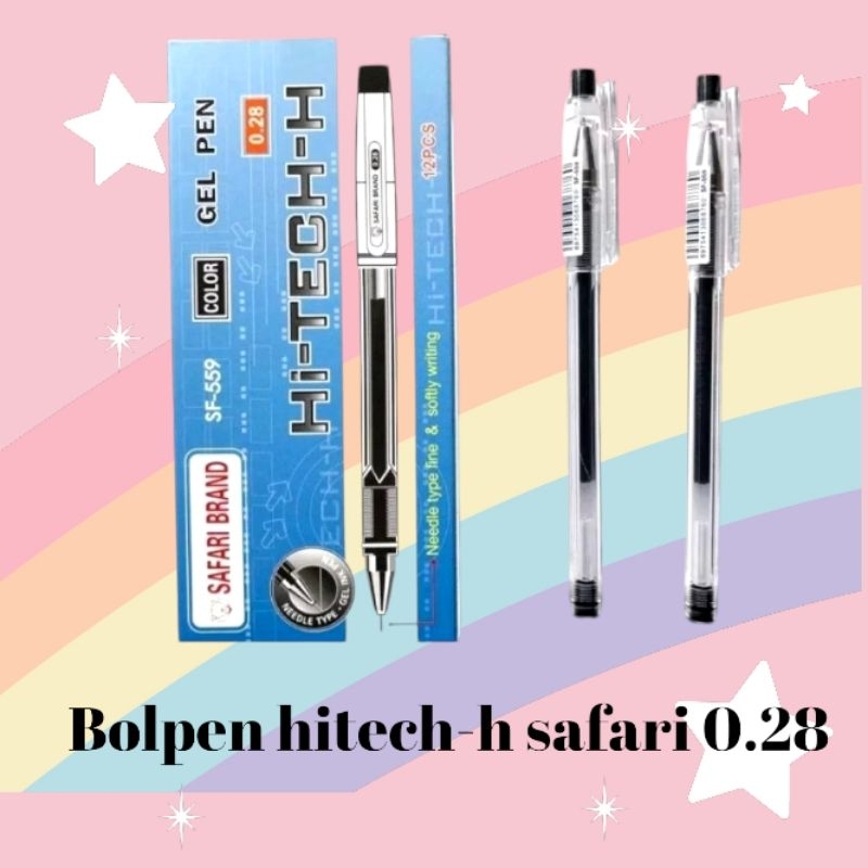 bolpen Hitech-H safari brand 0.28 ecer