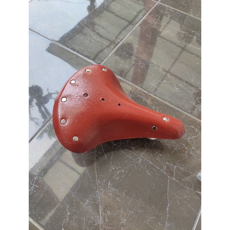 Jok sadel sepeda ontel / onthel coklat