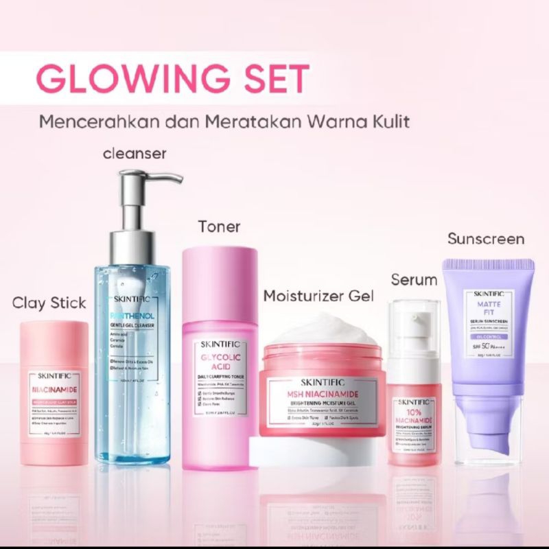 SKINTIFIC - 6 PCS PAKET SKINCARE SET