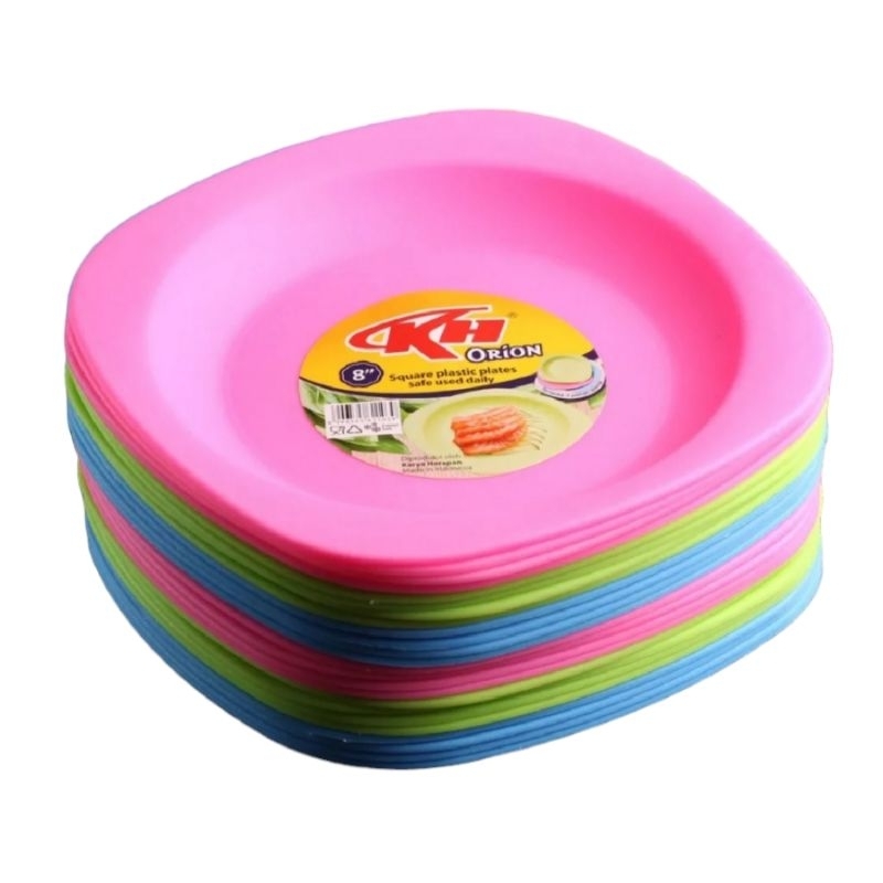 piring orion 1 lusin / piring orion persegi / piring plastik kh orion