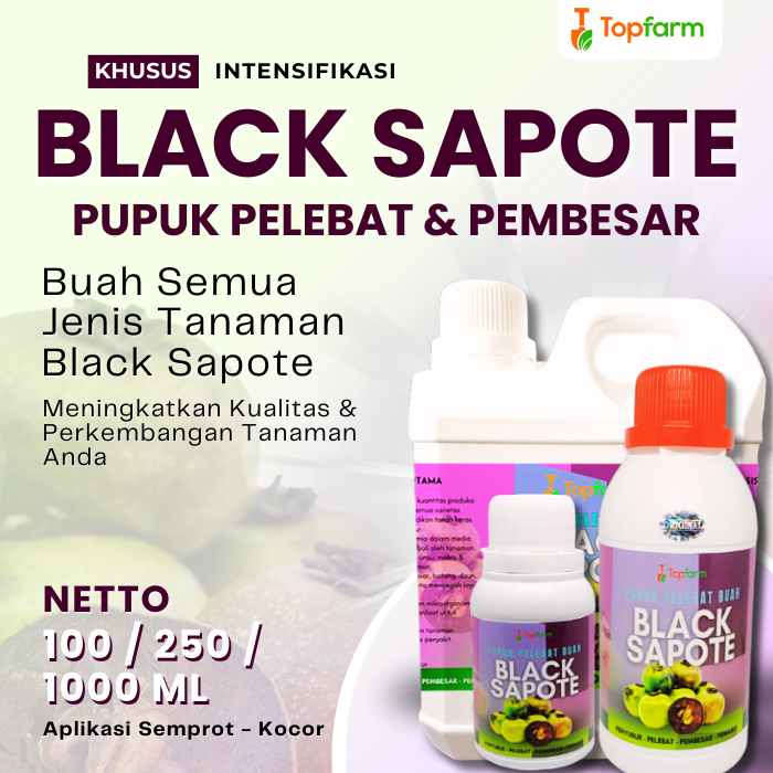 Pupuk TopFarm / Pupuk Black Sapote / Pupuk Khusus Buah Black Sapote / Pupuk Pelebat Buah Buahan / Pu