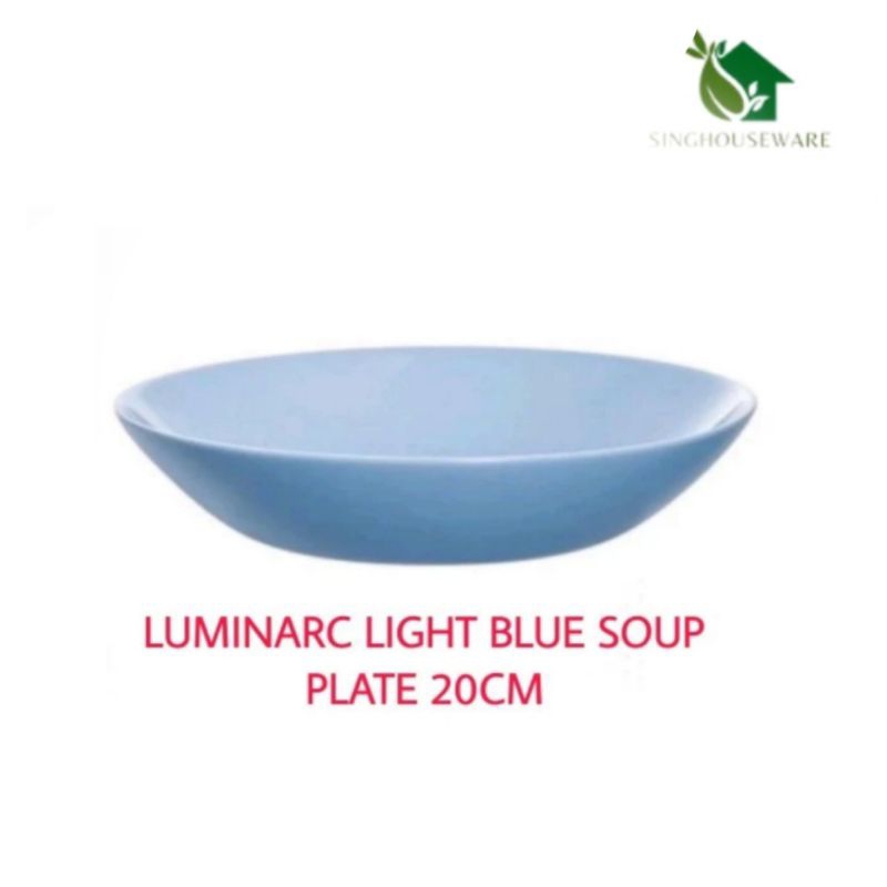 Luminarc Diwali Light Blue Soup Plate 20cm/Piring Sup P-2021
