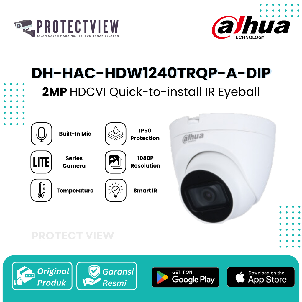 Dahua DH-HAC-HDW1240TRQP-A-DIP Analog CCTV