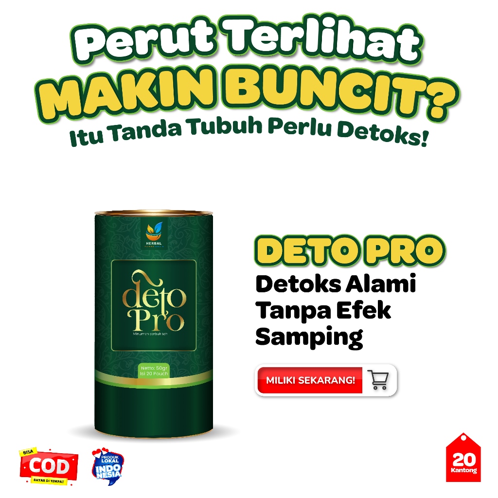 

Deto Pro Teh Celup Herbal Alami Detoks Detox Atasi Perut Buncit