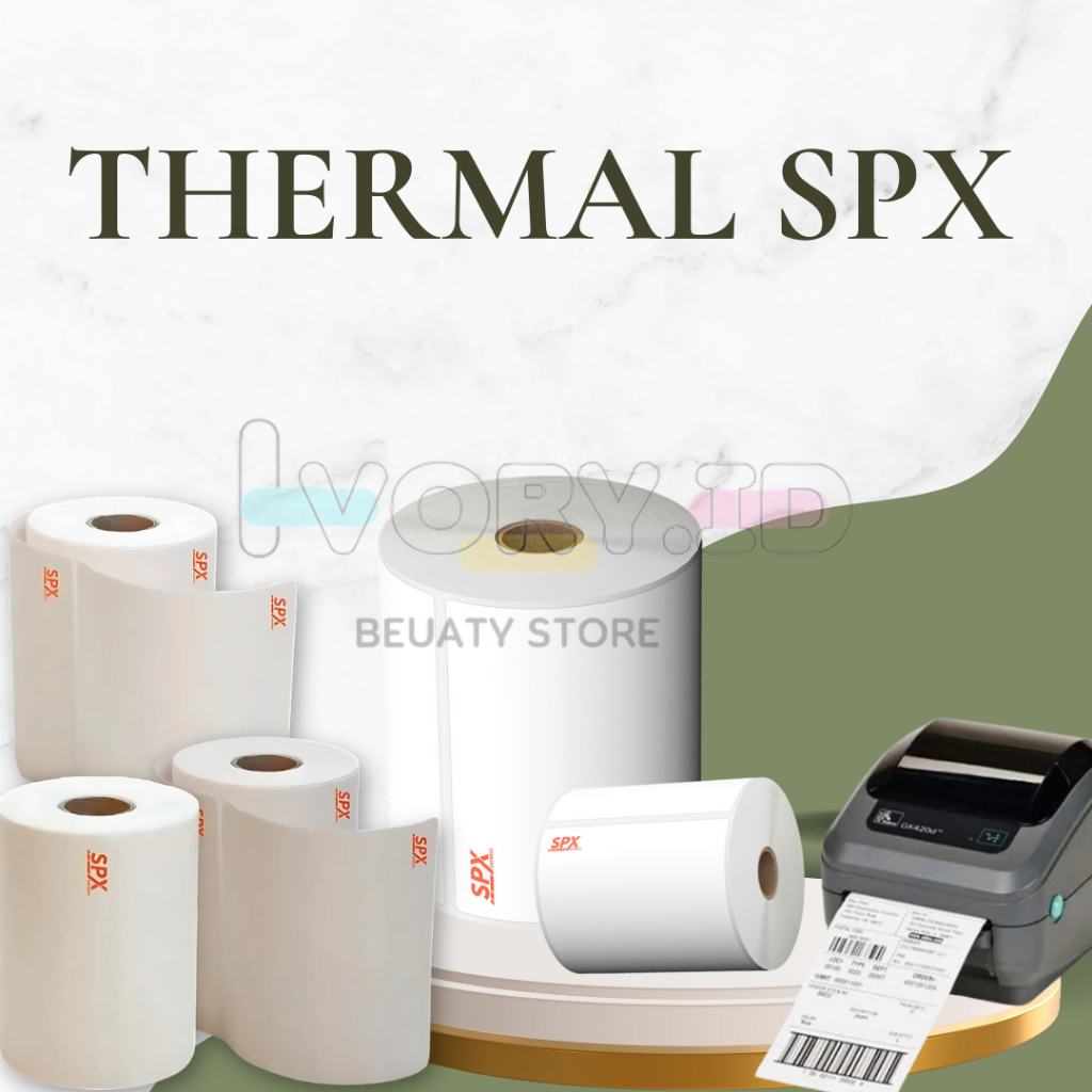 

Kertas Thermal Roll isi 250 Lembar Ukuran A6 120 mm / 150 mm Kertas Label Printer SPX - Thermal SPX