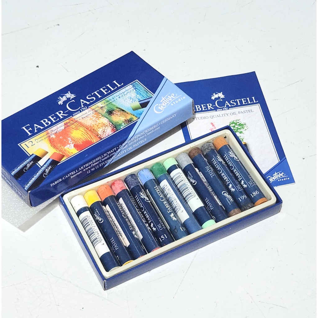 

Krayon Faber Castell 12 Warna dan Pentel Oil Pastels 25 Warna