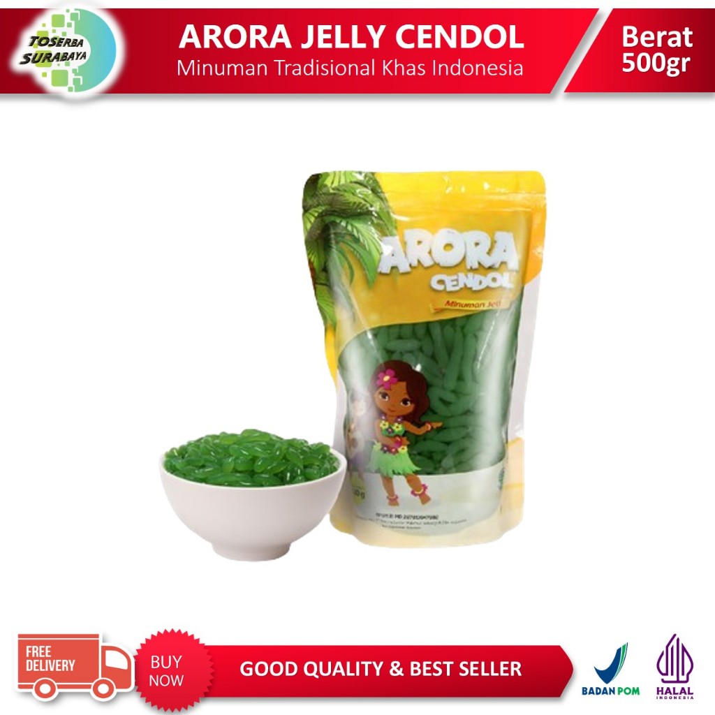 ARORA JELLY CENDOL 500gr - Topping Minuman Jelly Cendol