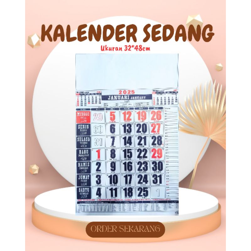 

[READY STOCK] KALENDER DINDING 2025 UKURAN 32x48cm