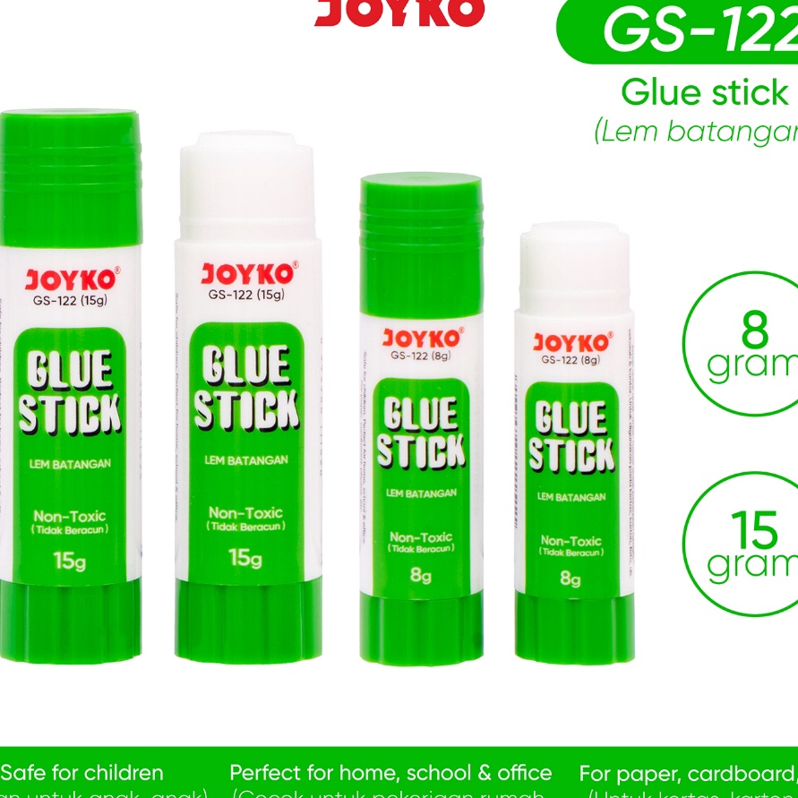 

KF7 JOYKO GLUE STICK 8g 15g LEM BATANG STIK JOYKO KECIL SEDANG LUSIN 12PCS