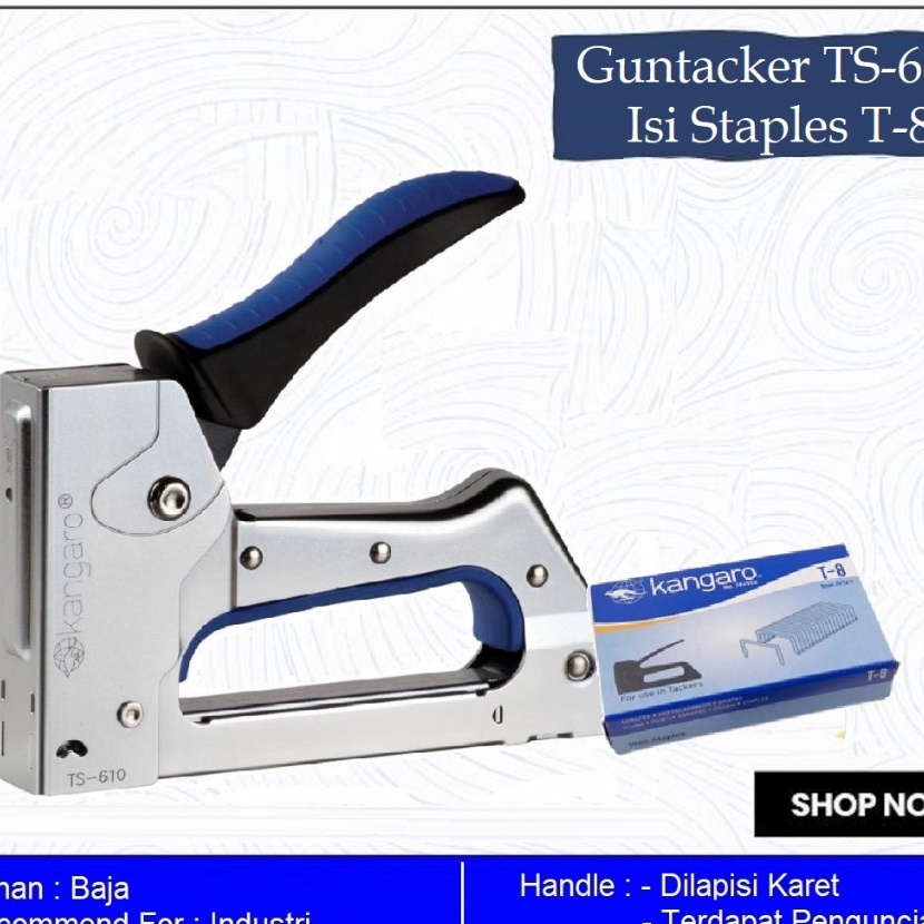 

HJ6 Alat Stapler Tembak Jok Kulit Motor Guntacker TS61 Sejenis MAX TGA Cekrekan Pengokot Stapler Sofa