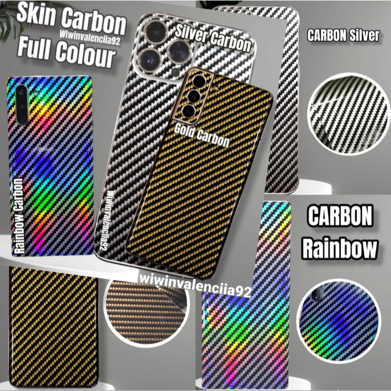 BLACK 3D Back Skin Carbon RAINBOW VIVO Y29 Y29S Y19S Y19 Y03T Y28 Y18 Y100 Y27 Y27S Y36 Y17S Y03 Y02
