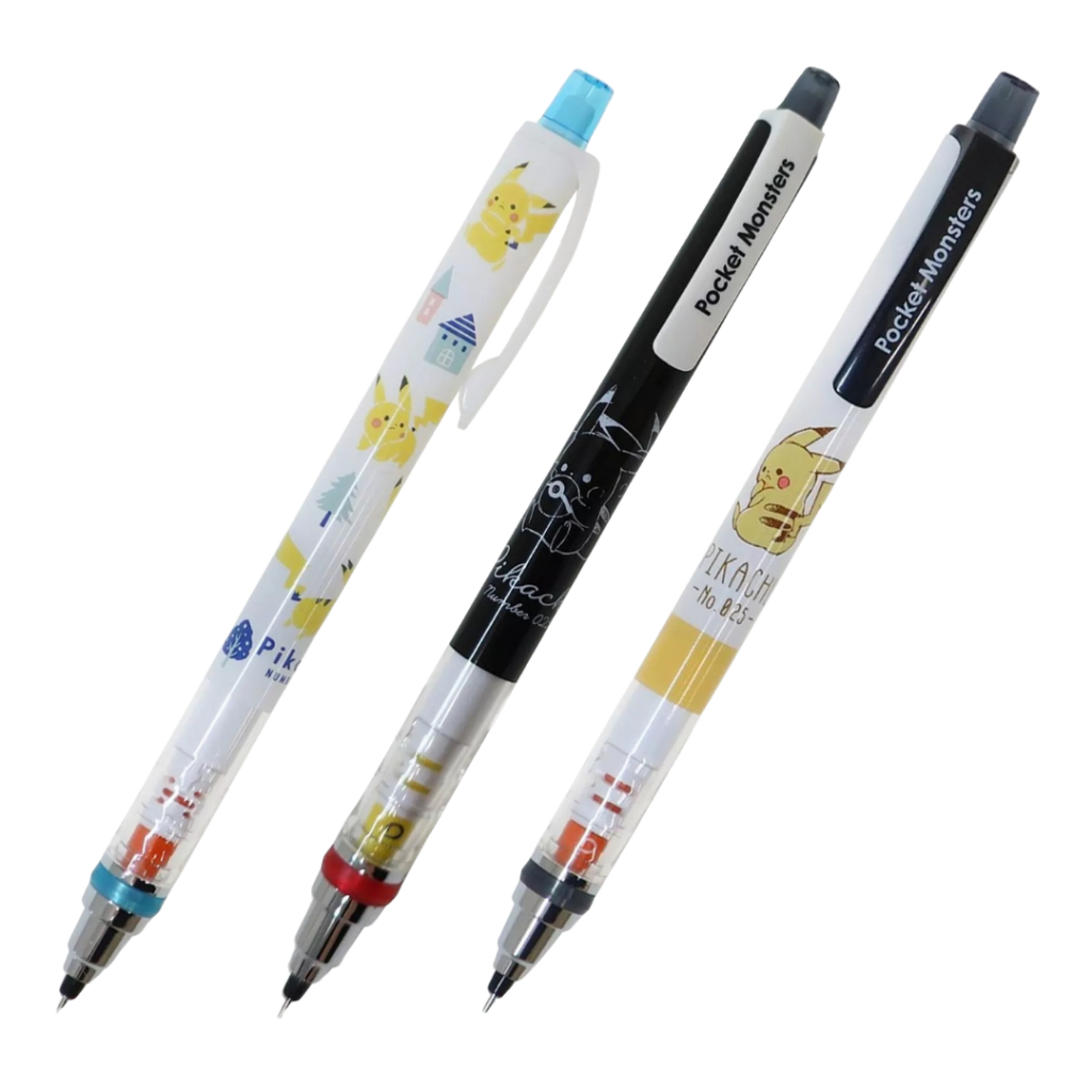 

D3W! Uni Kuru Toga Pokemon Pikachu ShoPro Mechanical Pencil Kurutoga 0.3mm 0.5mm Pensil Mekanik