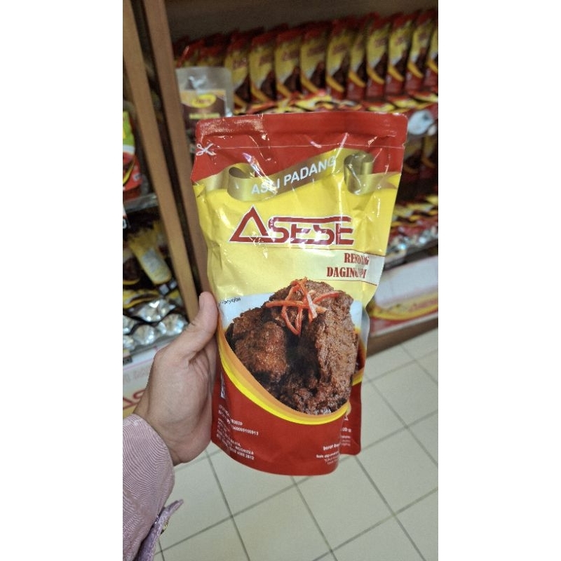 

Asese Rendang Asli Padang Rendang Daging 500gram