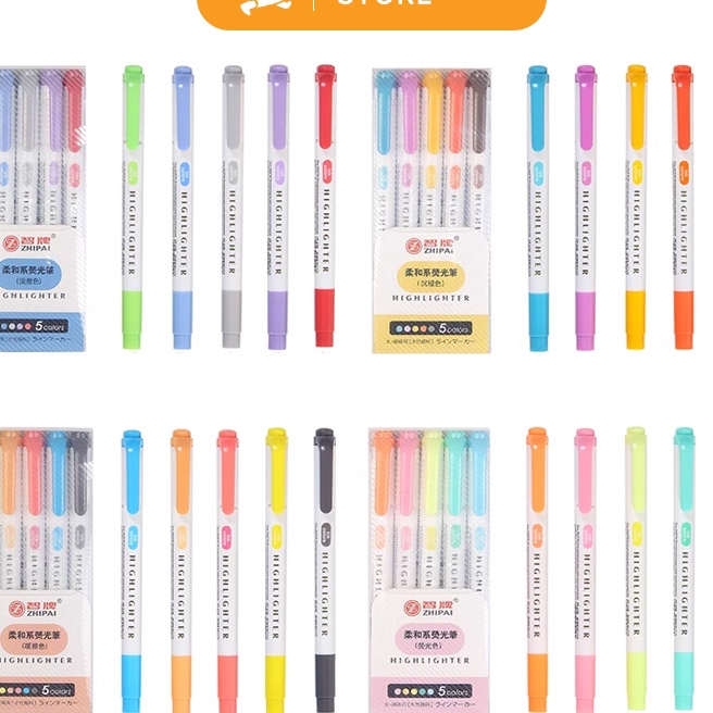 

KI3 Hhlhter Penanda Pen Hhlhter Macaroon 5 Warna Rabbit Stationery