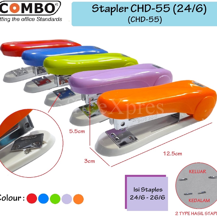 

FG2 Stapler HD55 Stapler Alat Staples No3 Hekter CHD55 Combo