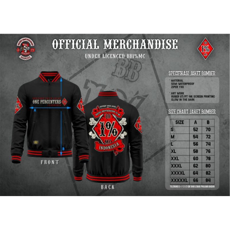 Jacket bomber reguler design BB 1% MC