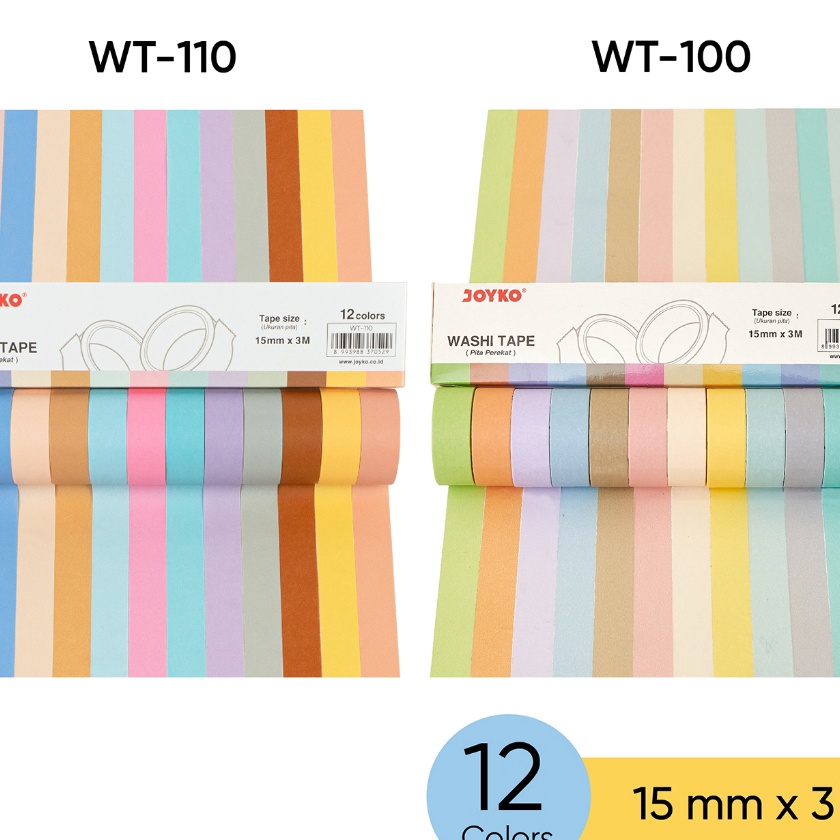 

Bonuskan Washi Tape Pita Perekat Selotip Kes Warna Joyko WT111 15 mm x 3 M