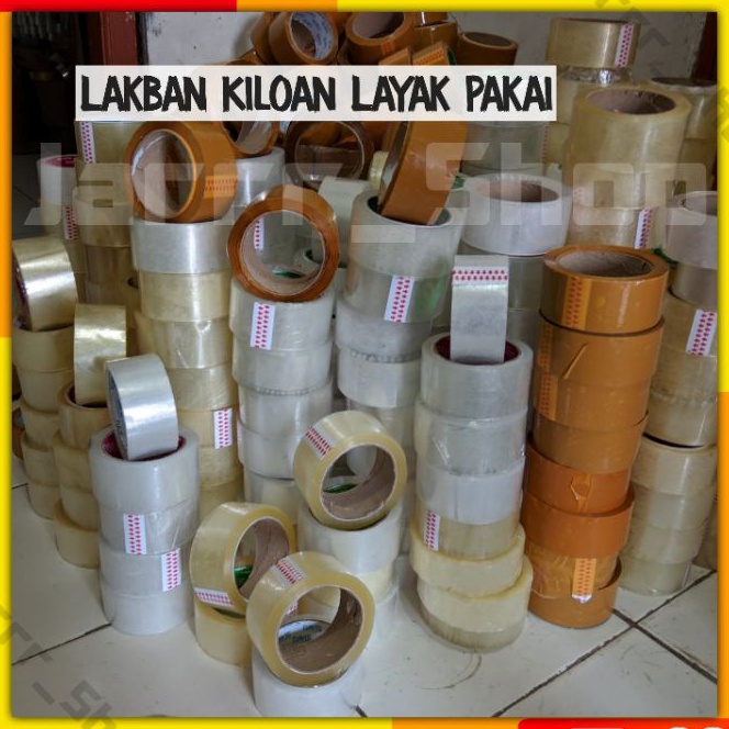 

KF7 LAKBAN KILOAN 2inch 721Yard CUCI GUDANG KONDISI GOOD JAMIN REKAT KUAT 67pcs perkilo DIJAMIN REKAT DISORTIR ULANG MASIH MULUS Di Jamin Good Lakban Solasi Solatip Kiloan