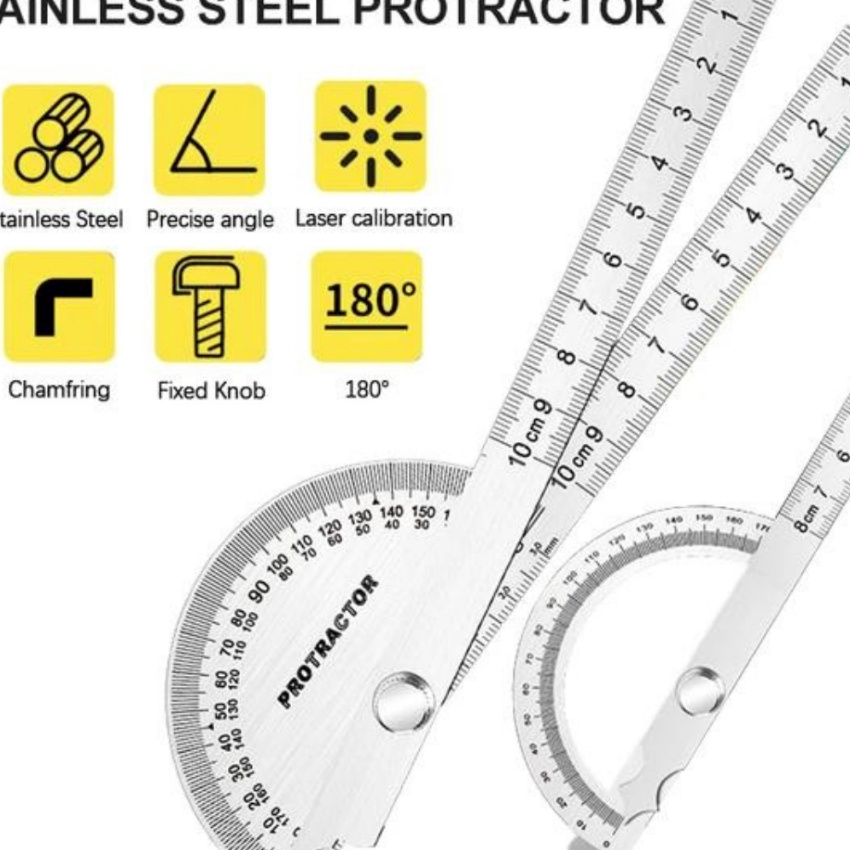 

Extra BUSUR PENGGARIS BAJA18 DERAJAT PENGGARIS BUSUR LOGAM STAINLESS GONIOMETER BAJA