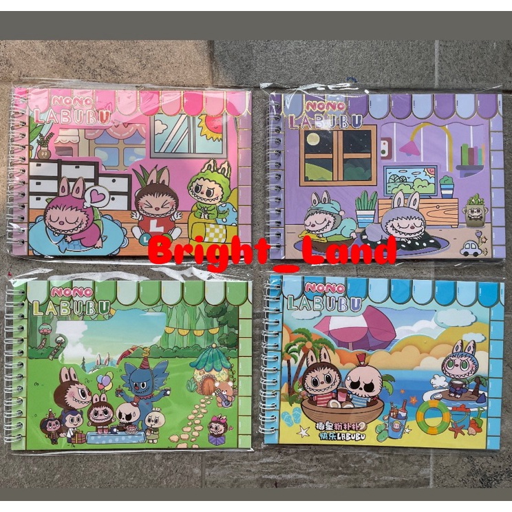 

Grosir Puas Buku binder Stiker Karakter LABUBU Lucu Sticker NoteBook