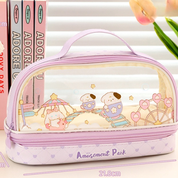 

Bonuskan Kinokimi Tempat Pensil Transparant PVC Pencil Case Tas Pensil Sekolah Lucu Pensil ANak Estetis Kotak Pensil Anak