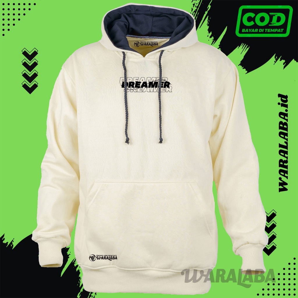 Koleksi Hoodie Jaket Sweter Premium Import Waralaba Brand Sweter Pria Wanita Terkini Warna Cream Sab