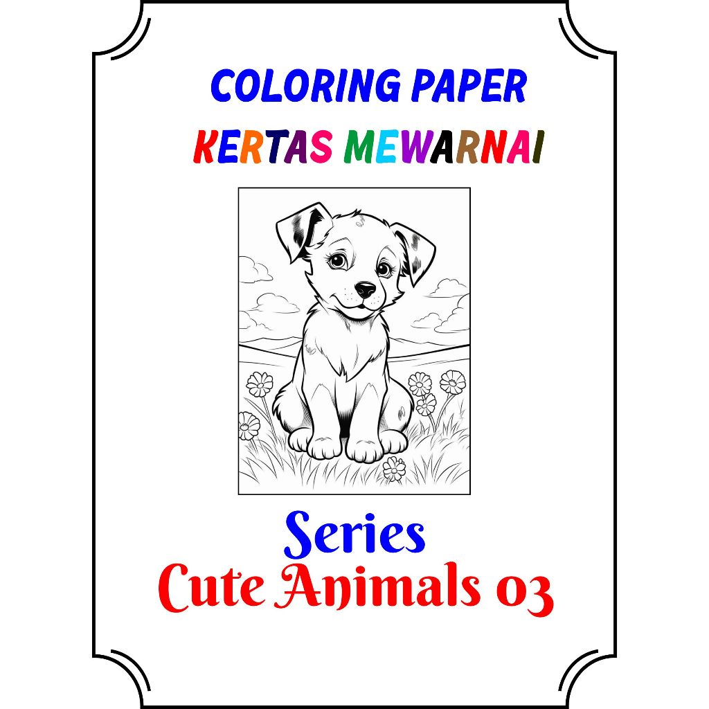 

KERTAS MEWARNAI ISI 50 PCS TEMA CUTE ANIMALS 03 / MEWARNAI ANAK SD TK PAUD / COLORING PAPER