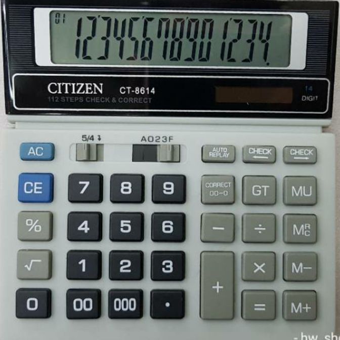 

HJ6 kalkulator citizen dagang kalkulator citizen CT8614 14 dit
