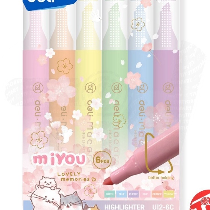

FG2 Hhlhter Textr Deli Miyou Pastel Color 1 set 6 warna